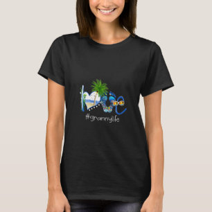 Womens Love Granny Life Summer Ocean Beach T-Shirt