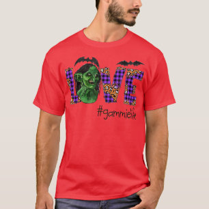 Womens Love halloween scary art Gammie autumn gift T-Shirt