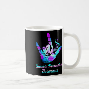 Womens Love Hand Sign Suicide Prevention Awareness Coffee Mug