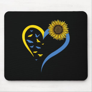 Womens Love Heart Ukraine Sunflower Ukrainian Butt Mouse Pad