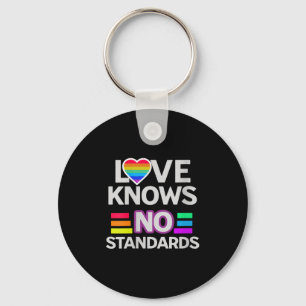 Womens Love Knows No Standards Rainbow Pride Equal Key Ring
