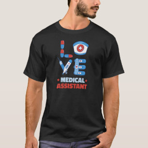 Womens Love Medical Assistent Clinical Nurse Healt T-Shirt