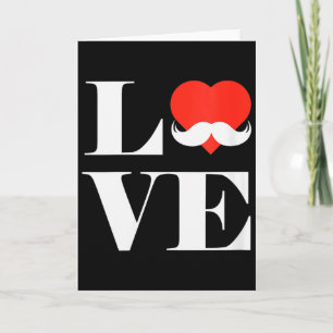 Womens Love Moustache Clothing Funny Gift For Men Card