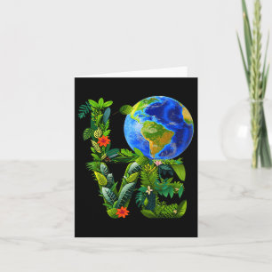 Womens Love On Earth Day Heal The Planet Save Card
