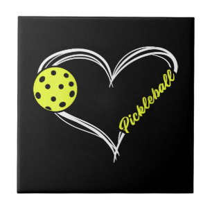 Womens Love Pickleball - cute pickleball match, I  Ceramic Tile