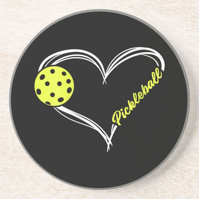 Womens Love Pickleball - cute pickleball match, I  Coaster (Front)