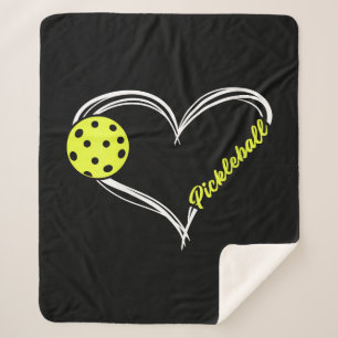 Womens Love Pickleball - cute pickleball match, I  Sherpa Blanket