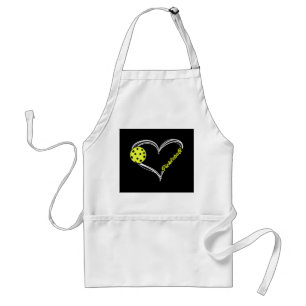 Womens Love Pickleball - cute pickleball match, I Standard Apron