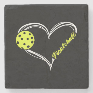 Womens Love Pickleball - cute pickleball match, I Stone Coaster