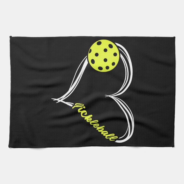 Womens Love Pickleball - cute pickleball match, I  Tea Towel (Horizontal)