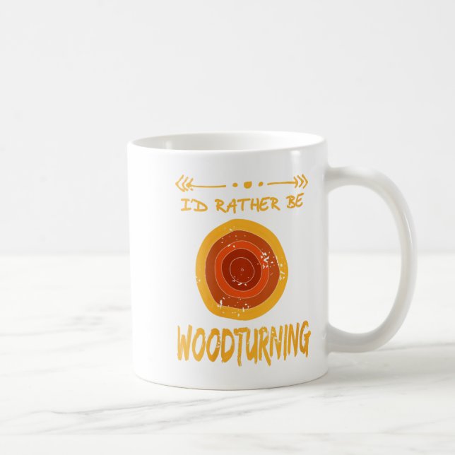 Womens Love Spending Time Woodturning Humour Retro Coffee Mug (Right)