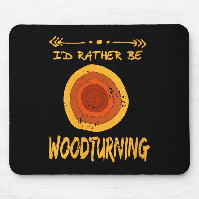 Womens Love Spending Time Woodturning Humour Retro Mouse Pad (Front)