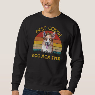 Womens Lovely Dog Holder Dog  Best Dog Mum Corgi Sweatshirt
