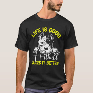 Womens Lovely Dog Pittie Pitbull Life T-Shirt