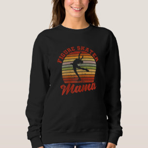 Womens Loves Ice Skating Mum Cute Skate Figure Sk Sweatshirt