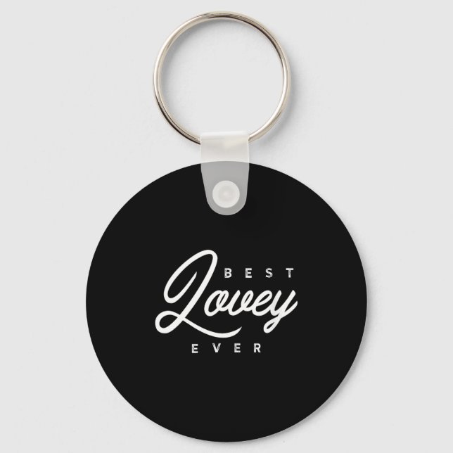 Womens Lovey Design_ Lovey Ever V-neck  Key Ring (Front)