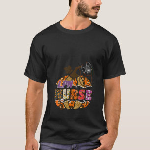 Womens LPN Nurse Halloween Pumpkin Leopard License T-Shirt