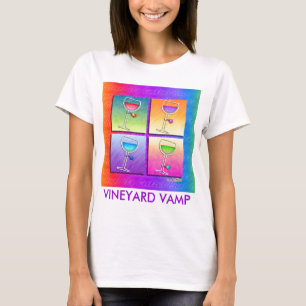 Womens Lt. Tees - Pop Art Wine