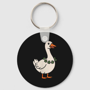 Womens Lucky Goose Shamrock Charm Irish Celebratio Key Ring