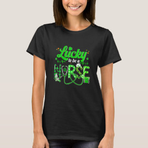 Womens Lucky To Be A Nurse St Patrick's Day Gif T-Shirt