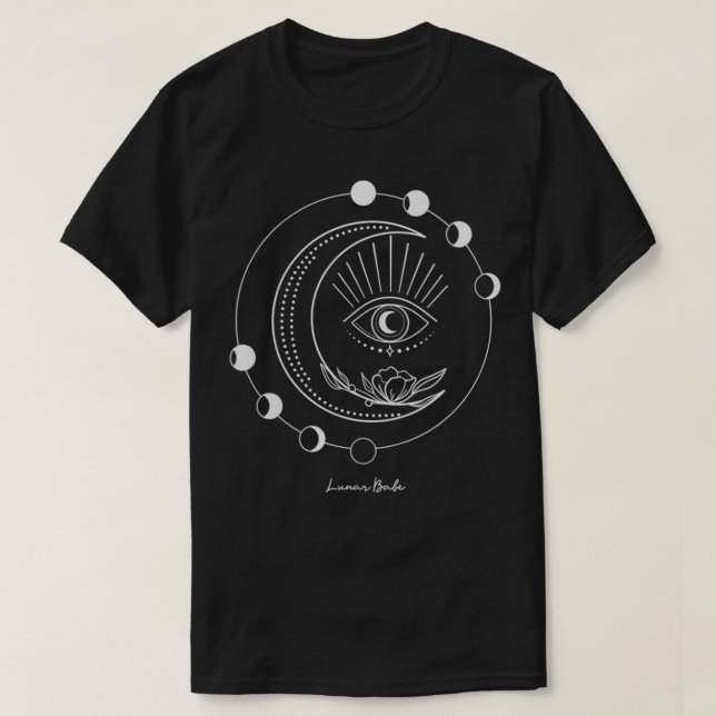 Womens Lunar Babe Esoteric Astrology Moon Phase Ag T-Shirt (Design Front)