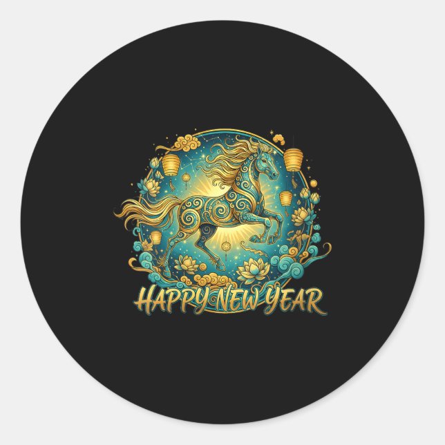 Womens Lunar New Year Happy Chinese New Year Of Th Classic Round Sticker (Front)