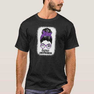 Womens Lupus Awareness Month Purple Women Mom Mess T-Shirt