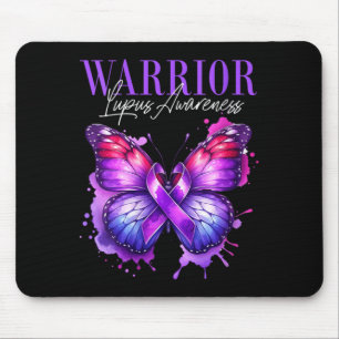 Womens Lupus Awareness Warrior Survivor Purple Mouse Pad