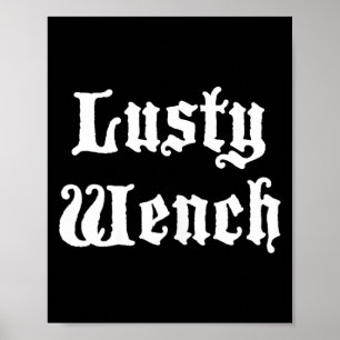 Womens Lusty Renaissance Fair Fayre Funny Renfest Poster