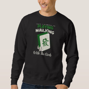 Womens  Mahjong  Cool Happiness Is Playing Mahjong Sweatshirt
