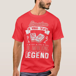 Womens Mahjong Grandma  Funny Grandmother Chinese  T-Shirt