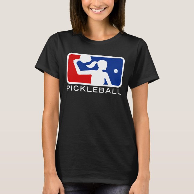 Women's Major League Pickleball T-shirt (Black) (Front)