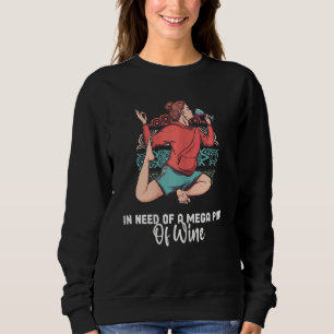 Womens Make Mine A Mega Pint Wine Drinkers Megapi Sweatshirt