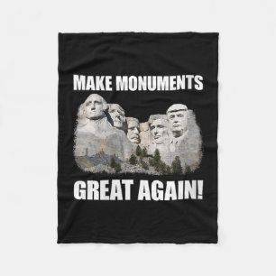 Womens Make Monuments Great Again! Donald Trump On Fleece Blanket