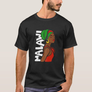 Womens Malawi Malawian Flag African Heritage Ethni T-Shirt