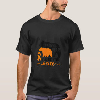 Womens Mama Bear Leukaemia Mum Of A Leukaemia Warr T-Shirt