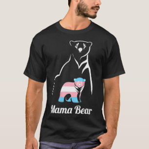 Womens Mama Bear LGBTQ Transgender Child Trans Pri T-Shirt
