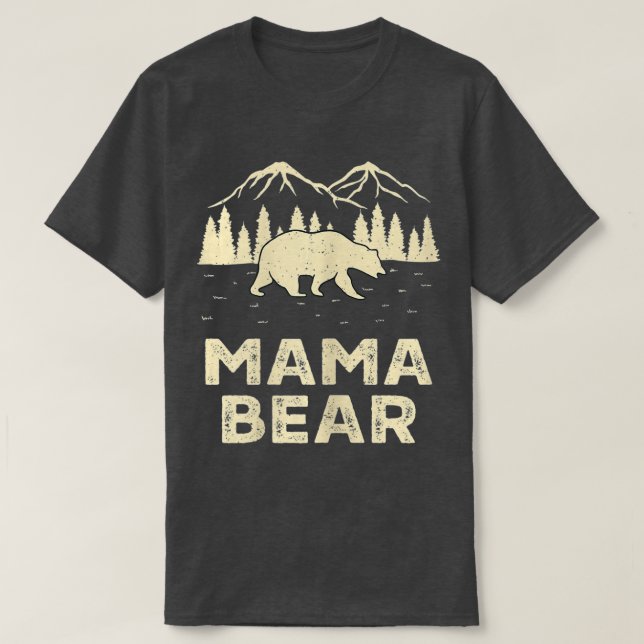 Womens Mama Bear  Matching Family Mama Papa Bear C T-Shirt (Design Front)