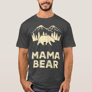Womens Mama Bear  Matching Family Mama Papa Bear C T-Shirt