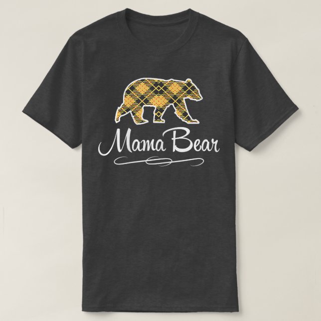 Womens Mama Bear Shirt Graphic Tee Matching Family (Design Front)