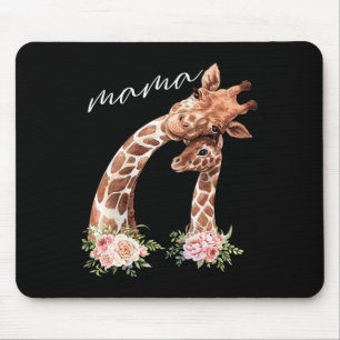 Womens Mama Giraffe Shirt New Mum Mummy Gift For M Mouse Pad