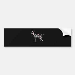Womens Mama Goat Floral Mum Lover Mor Grandma Bumper Sticker