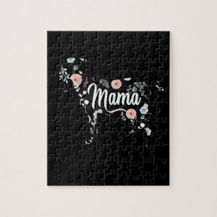 Womens Mama Goat Floral Mum Lover Mor Grandma Jigsaw Puzzle