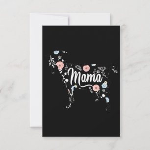 Womens Mama Goat Floral Mum Lover Mor Grandma Thank You Card