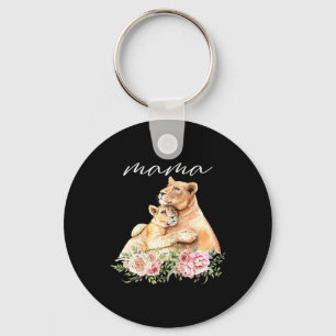 Womens Mama Lioness Shirt New Mum Lion Mummy Gift Key Ring