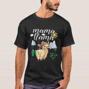 Womens Mama Llama New Mum Llamas Moms For Mothers T-Shirt