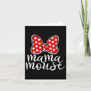 Womens Mama Mouse Family Vacation Mum Funny Mama M Card