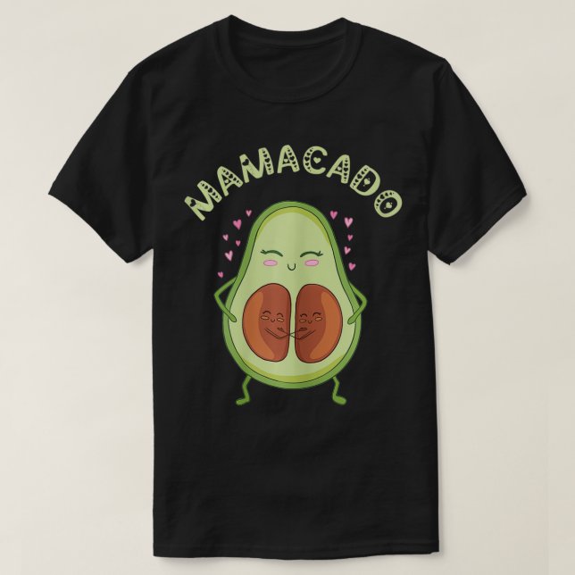 Womens Mamacado Twin Birth Pregnancy Mum Pregnant  T-Shirt (Design Front)