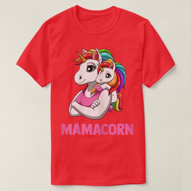 Womens Mamacorn - Mother Daughter Unicorns T-Shirt (Design Front)