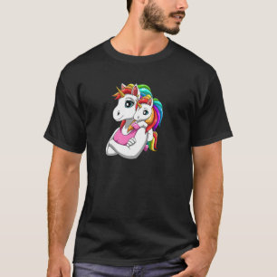 Womens Mamacorn Mother Daughter Unicorns T-Shirt